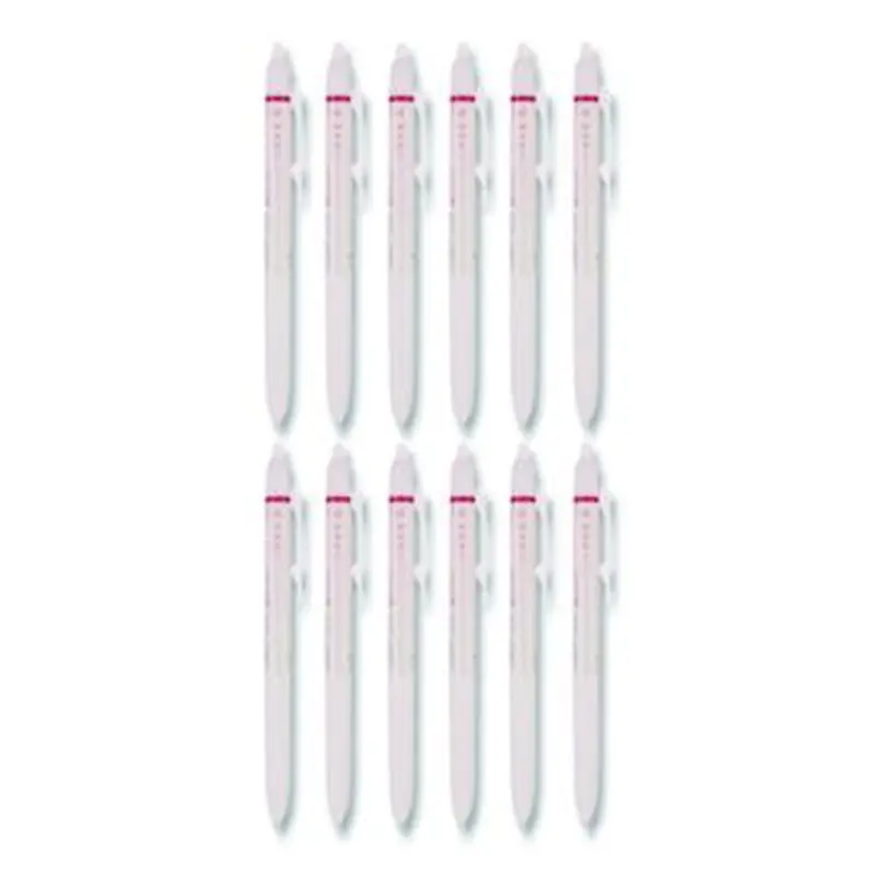 Frixion Waai Erasable Gel Pen, Retractable, Extra Fine 0.5 mm, Cherry Ink, Beige/Cherry Barrel, Dozen - Pens | Pilot