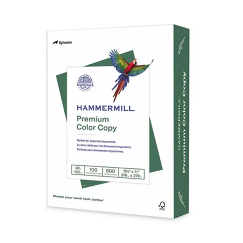 Premium Color Copy Print Paper, 100 Bright, 28 lb Bond Weight, 8.5 x 11, Photo White, 500/Ream - Copy Paper | Hammermill