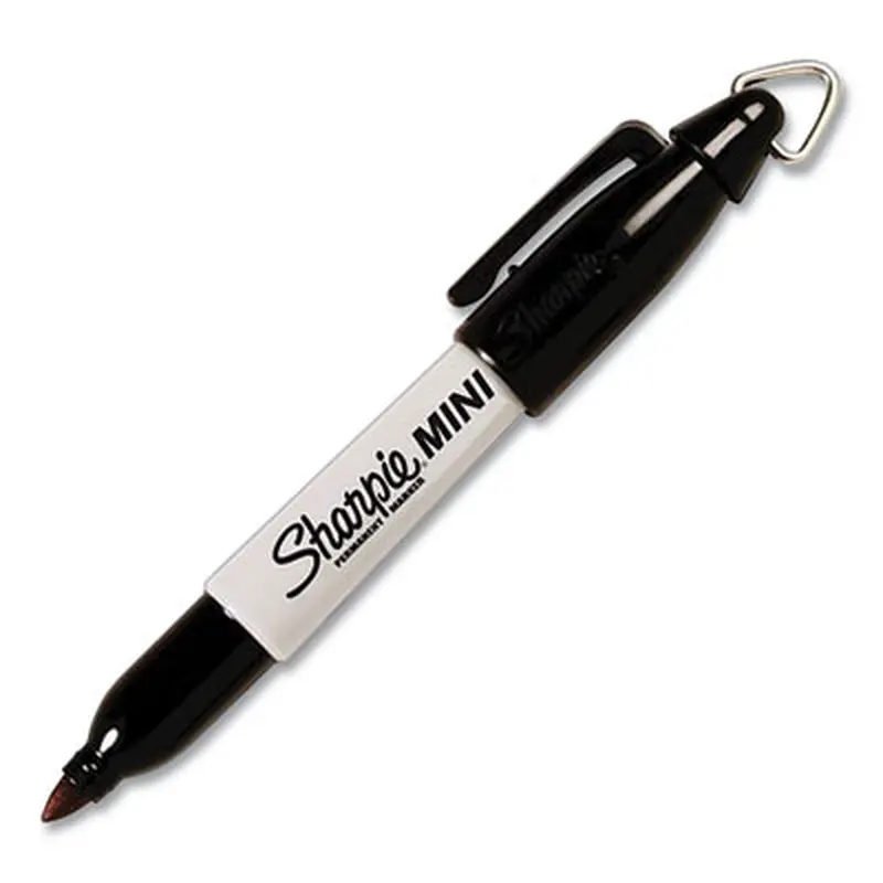 Mini Permanent Marker, Fine Bullet Tip, Black, 72/Pack - Markers | Sharpie