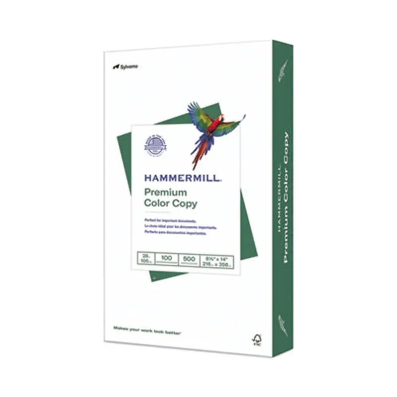 Premium Color Copy Print Paper, 100 Bright, 28 lb Bond Weight, 8.5 x 14, Photo White, 500/Ream - Copy Paper | Hammermill