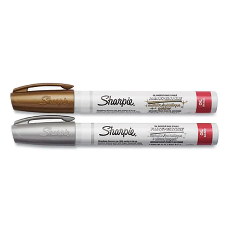 Permanent Paint Marker, Medium Bullet Tip, Assorted Metallic Colors, 2/Pack - Markers | Sharpie