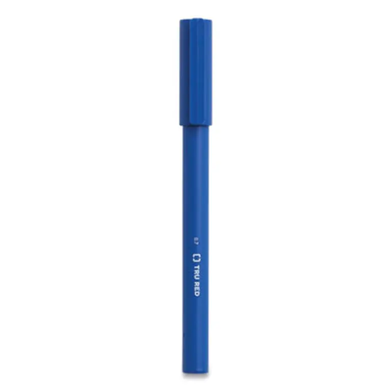 Quick Dry Gel Pen, Stick, Medium 0.7 mm, Blue Ink, Blue Barrel, 5/Pack - Pens | TRU RED