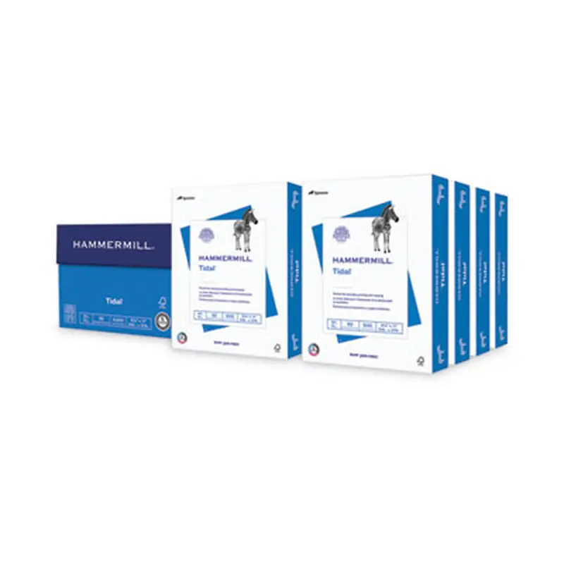Tidal Print Paper, 92 Bright, 20 lb Bond Weight, 8.5 x 11, White, 500 Sheets/Ream, 8 Reams/Carton - Copy Paper | Hammermill