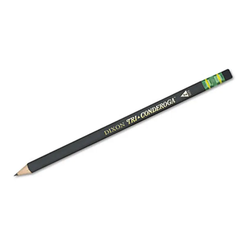 Tri-Conderoga Triangular #2 Woodcase Oversized Pencil, HB (#2), Black Lead, Yellow Barrel, 3/Pack - Pencils | Dixon
