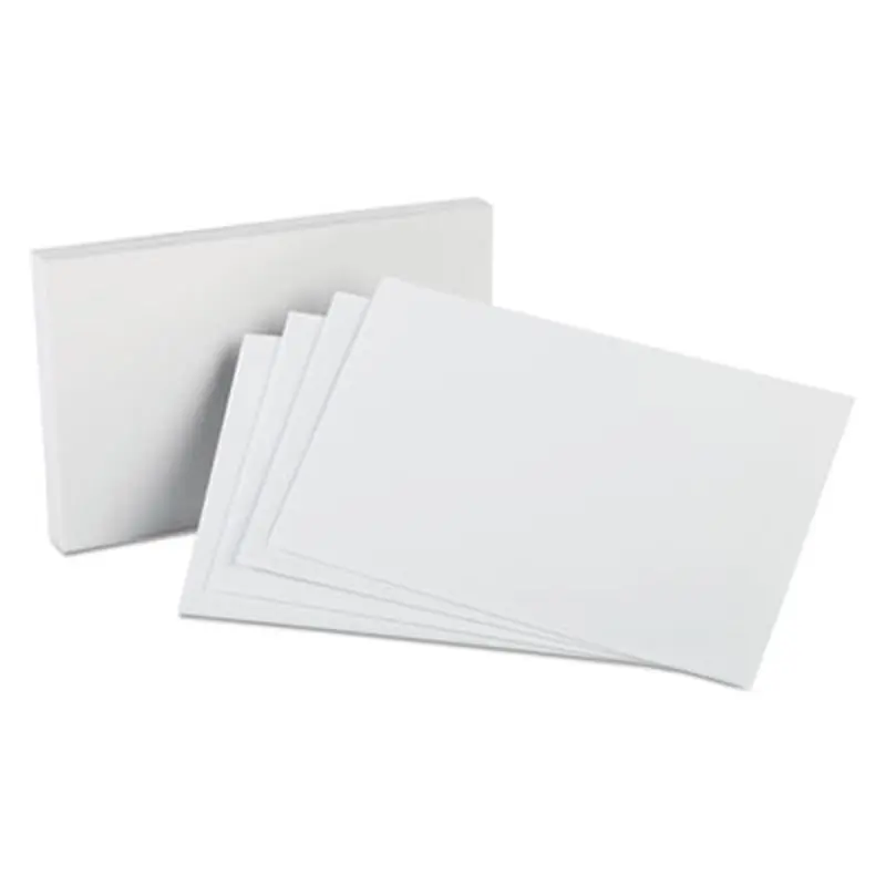 Unruled Index Cards, 5 x 8, White, 100/Pack - Index Cards | Oxford