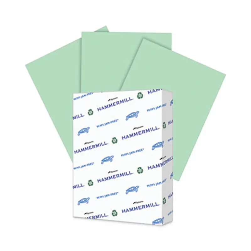 Colors Print Paper, 20 lb Bond Weight, 8.5 x 11, Green, 500/Ream - Copy Paper | Hammermill