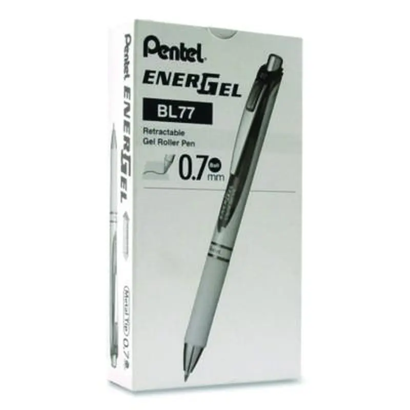 EnerGel RTX Deluxe Gel Pen, Retractable, Medium 0.7 mm, Black Ink, Pearl/Translucent Pink Barrel, Dozen - Pens | Pentel