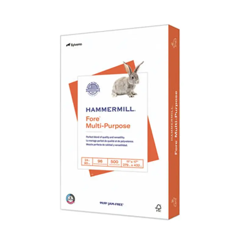 Fore Multipurpose Print Paper, 96 Bright, 24 lb Bond Weight, 11 x 17, White, 500/Ream - Copy Paper | Hammermill