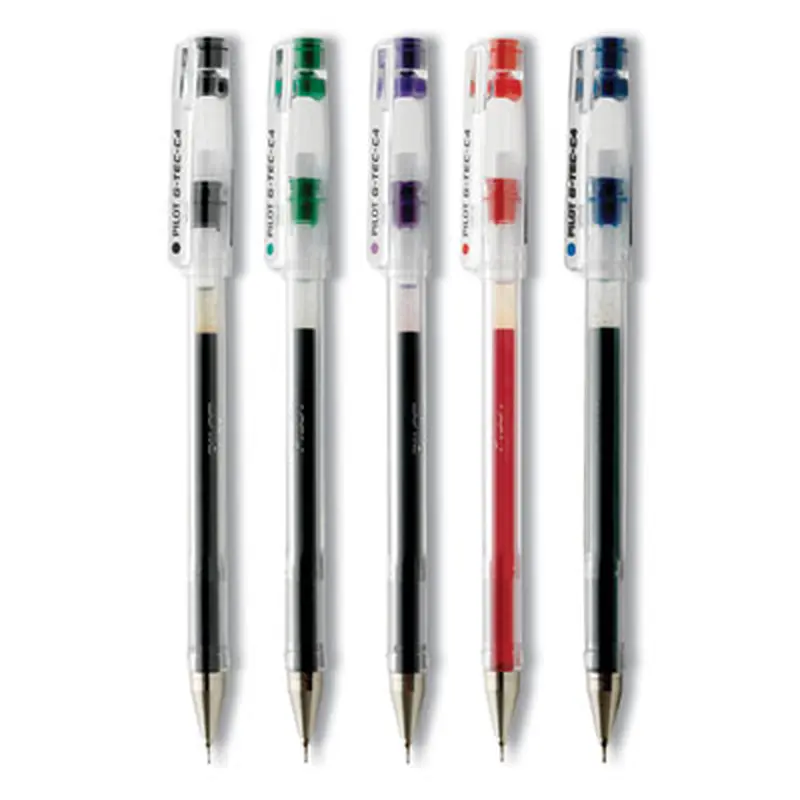 G-TEC-C Ultra Gel Pen, Stick, Ultra-Fine 0.4 mm, Assorted Ink and Barrel Colors, 5/Pack - Pens | Pilot