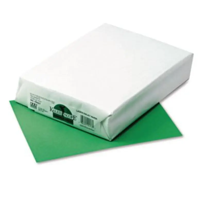 Kaleidoscope Multipurpose Colored Paper, 24 lb Bond Weight, 8.5 x 11, Emerald Green, 500/Ream - Copy Paper | Pacon