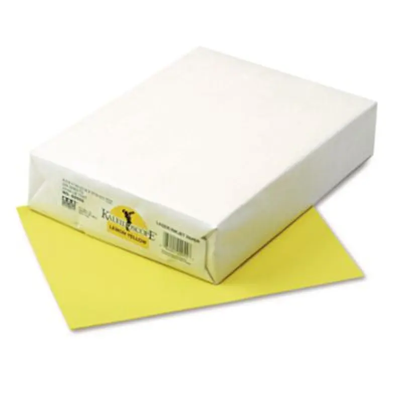 Kaleidoscope Multipurpose Colored Paper, 24 lb Bond Weight, 8.5 x 11, Lemon Yellow, 500/Ream - Copy Paper | Pacon