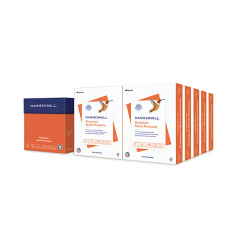 Premium Multipurpose Print Paper, 97 Bright, 20 lb Bond Weight, 8.5 x 11, White, 500 Sheets/Ream, 10 Reams/Carton - Copy Paper | Hammermill