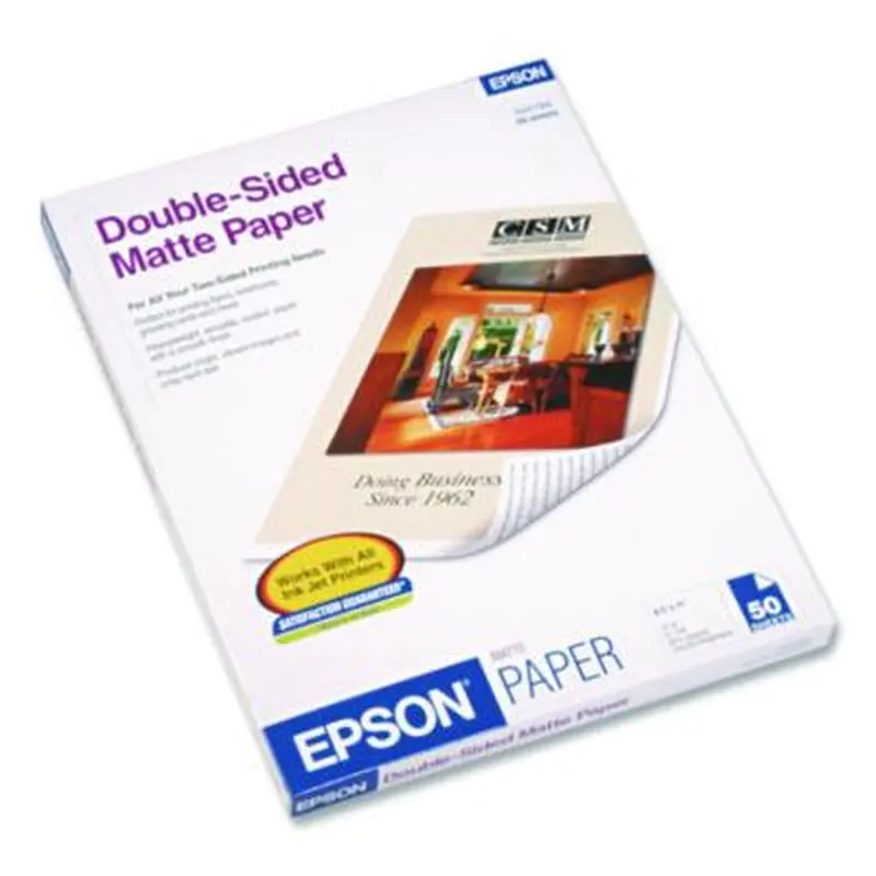 Premium Matte Presentation Paper, 9 mil, 8.5 x 11, Matte Bright White, 50/Pack - Photo Print Paper | Epson