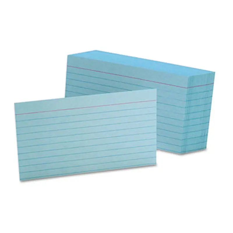 Ruled Index Cards, 3 x 5, Blue, 100/Pack - Index Cards | Oxford