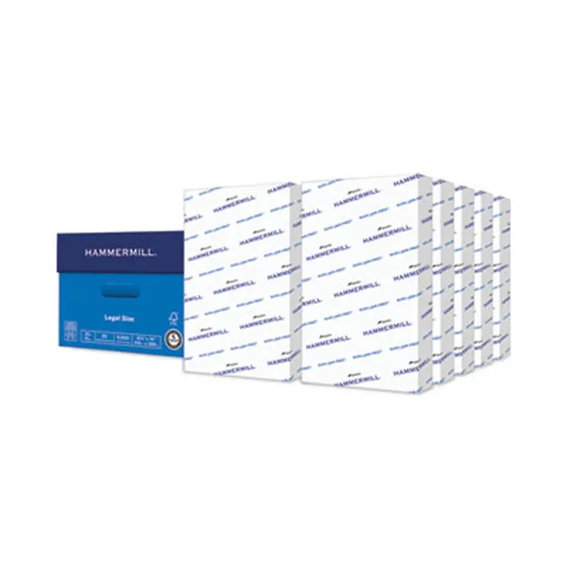 Copy Plus Print Paper, 92 Bright, 20 lb Bond Weight, 8.5 x 14, White, 500 Sheets/Ream, 10 Reams/Carton - Copy Paper | Hammermill