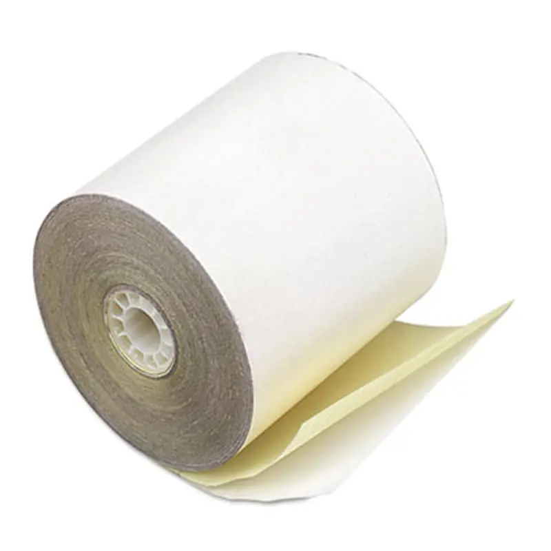 Impact Printing Carbonless Paper Rolls, 2.25" x 70 ft, White/Canary, 50/Carton - Roll Paper | Iconex