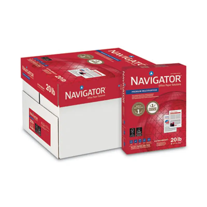 Premium Multipurpose Copy Paper, 97 Bright, 20lb Bond Weight, 8.5 x 11, White, 500/Ream, 10 Reams/Carton, 40 Cartons/Pallet - Copy Paper | Navigator