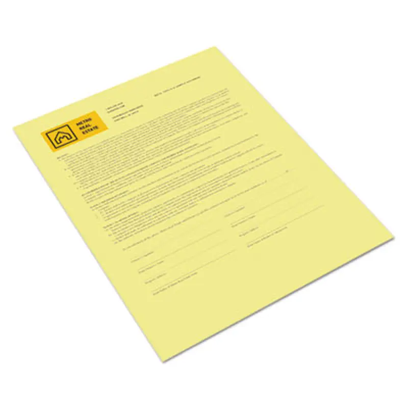 Revolution Digital Carbonless Paper, 1-Part, 8.5 x 11, Canary, 500/Ream - Computer Printout Paper | xerox