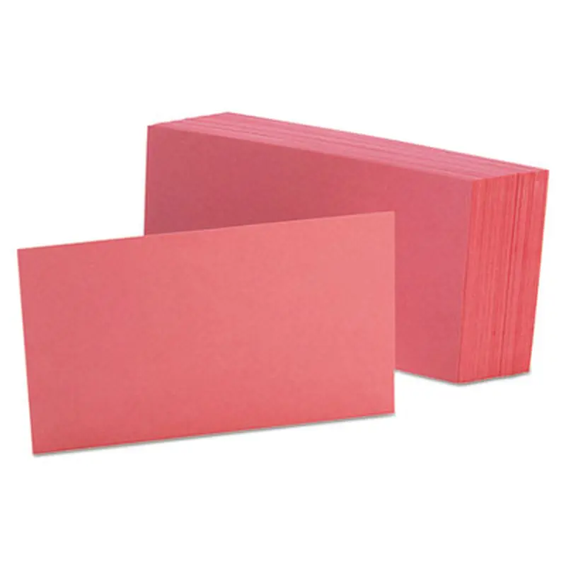 Unruled Index Cards, 3 x 5, Cherry, 100/Pack - Index Cards | Oxford