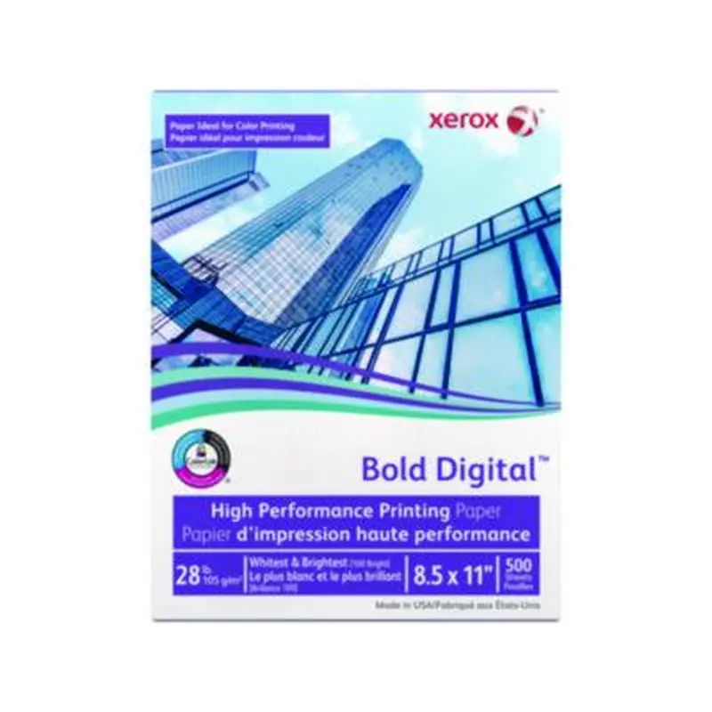 Bold Digital Printing Paper, 100 Bright, 28 lb Bond Weight, 8.5 x 11, White, 500/Ream - Copy Paper | xerox