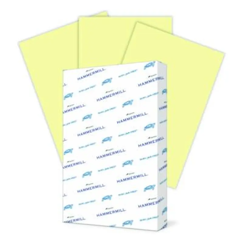 Colors Print Paper, 20 lb Bond Weight, 11 x 17, Canary, 500/Ream - Copy Paper | Hammermill