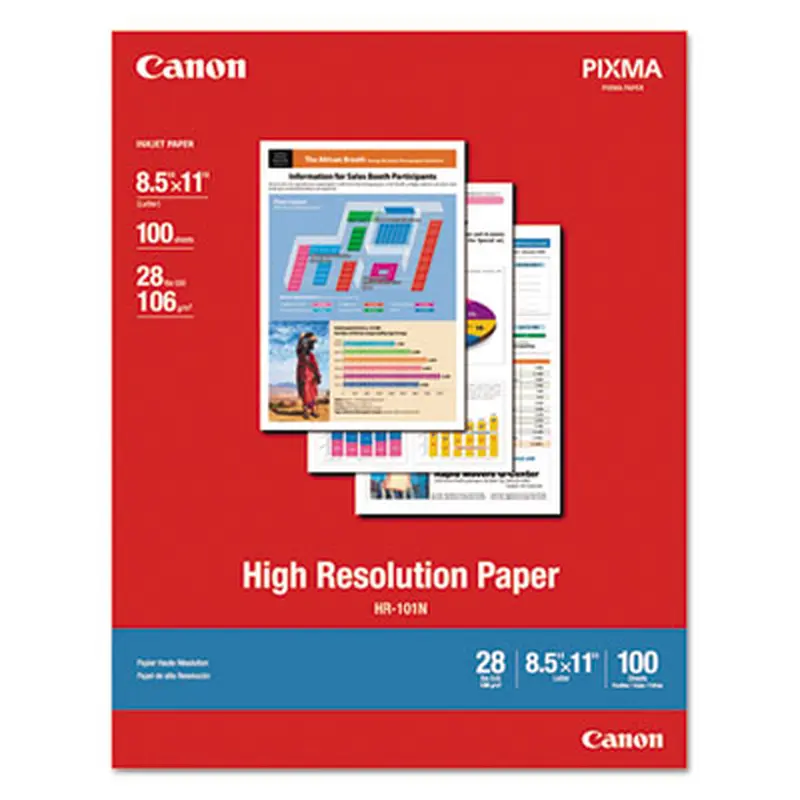 High Resolution Paper, 8.5 x 11, Matte White, 100/Pack - Photo Print Paper | Canon