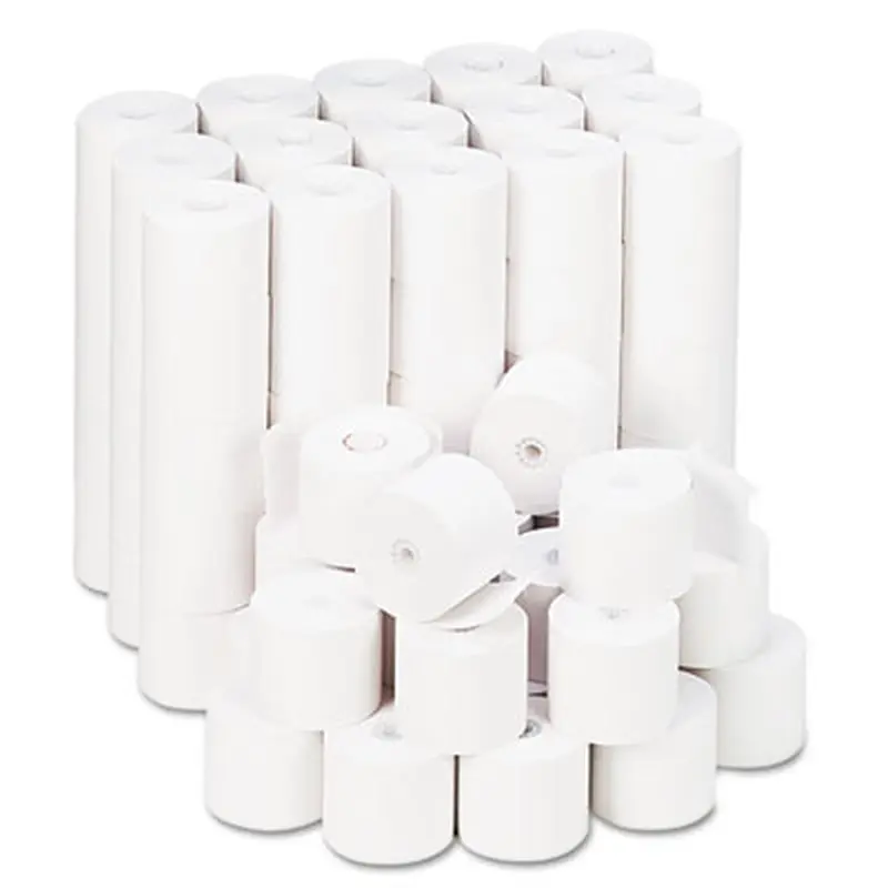 Impact and Inkjet Print Bond Paper Rolls, 0.5" Core, 2.25" x 165 ft, White, 100/Carton - Roll Paper | Universal