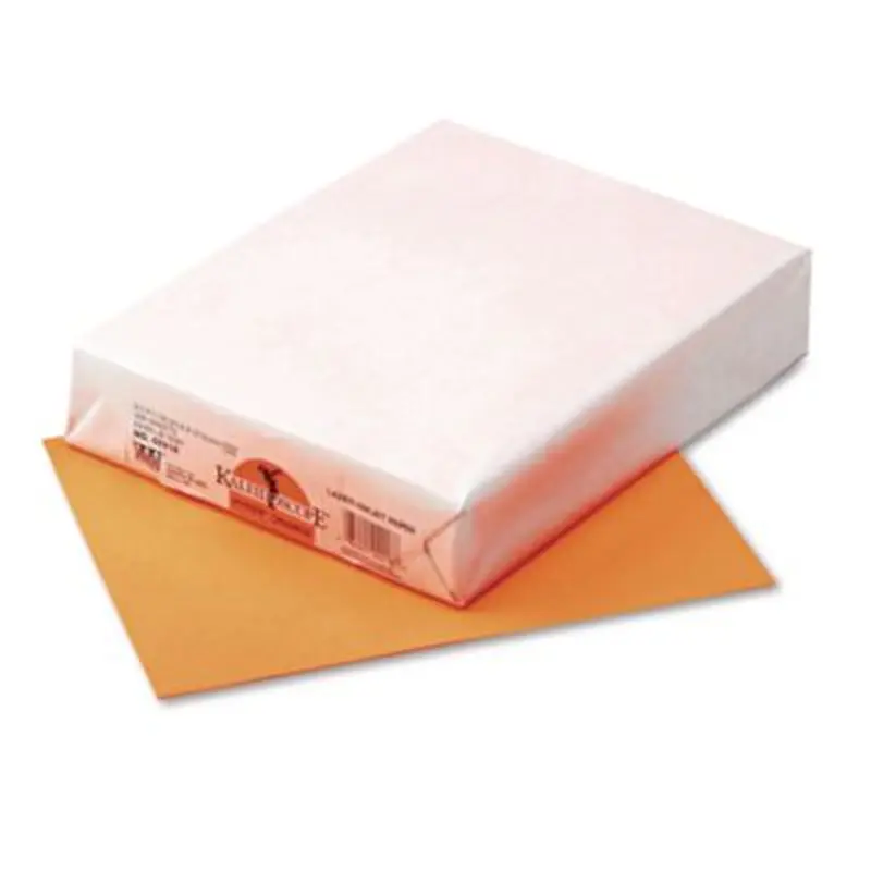 Kaleidoscope Multipurpose Colored Paper, 24 lb Bond Weight, 8.5 x 11, Hyper Orange, 500/Ream - Copy Paper | Pacon