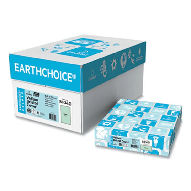 Cover Stock, 67 lb Bristol Weight, 8.5 x 11, Green, 250/Pack - Card/Cover Stock | Domtar