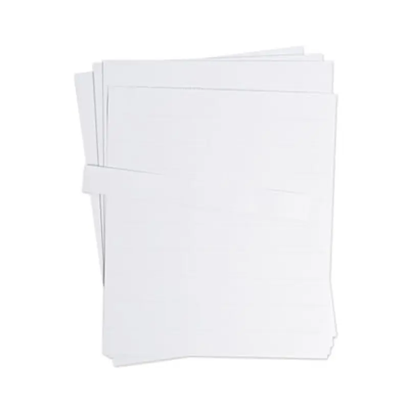 Data Card Replacement Sheet, 8.5 x 11 Sheets, Perforated at 1", White, 10/Pack - Magnetic Card Holder Refills | U Brands