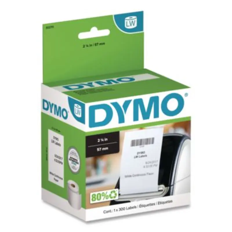 LabelWriter Continuous-Roll Receipt Paper, 2.25" x 300 ft, White - Roll Paper | DYMO