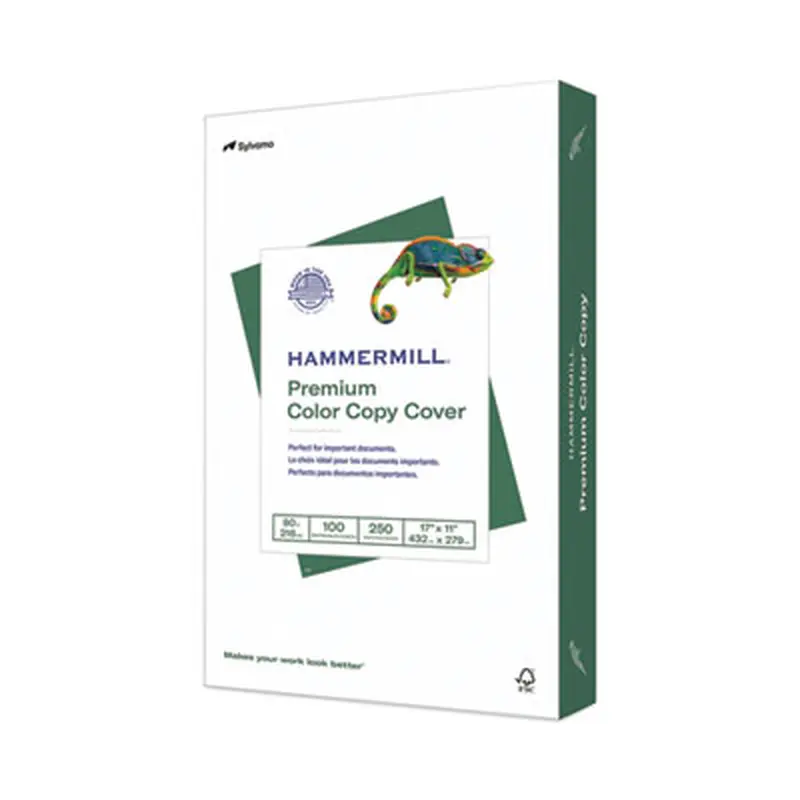 Premium Color Copy Cover, 100 Bright, 80 lb Cover Weight, 17 x 11, 250/Pack - Card/Cover Stock | Hammermill