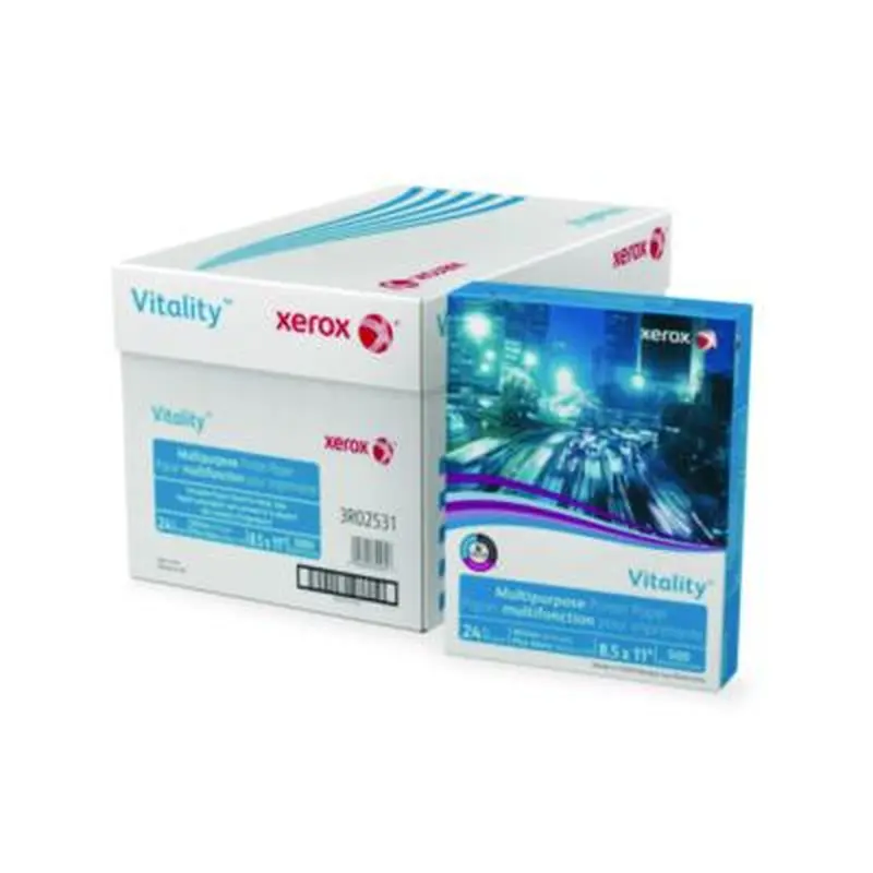 Vitality Multipurpose Print Paper, 92 Bright, 24 lb Bond Weight, 8.5 x 11, White, 500/Ream - Copy Paper | xerox
