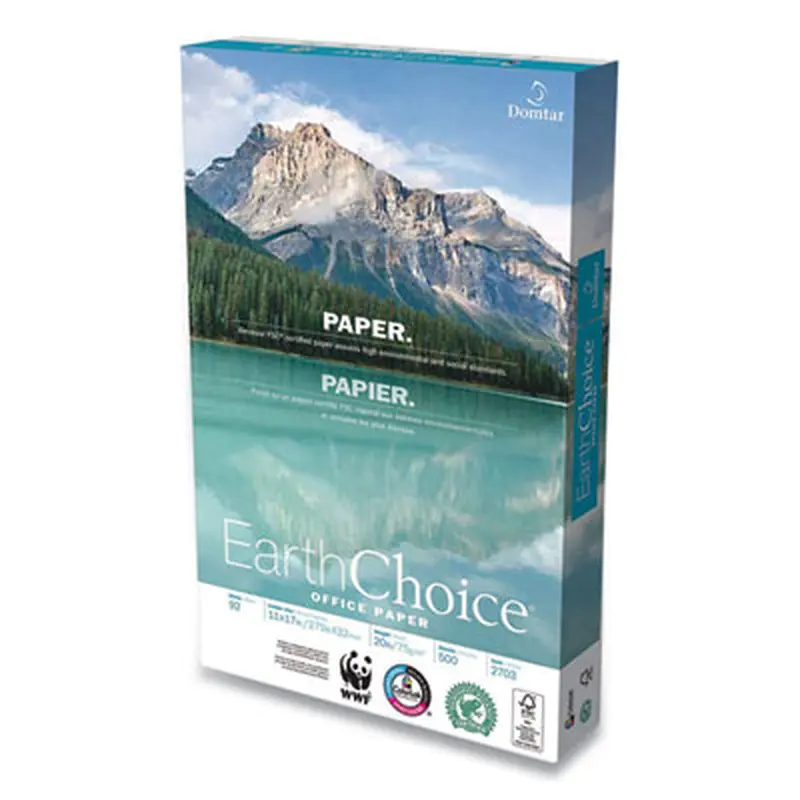 EarthChoice Office Paper, 92 Bright, 20 lb Bond Weight, 11 x 17, White, 500/Ream - Copy Paper | Domtar