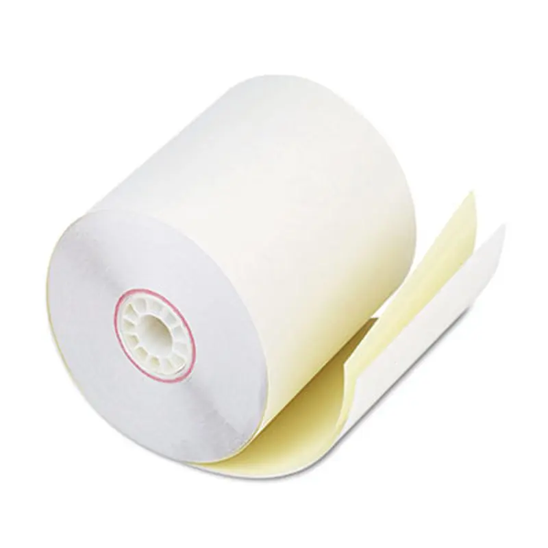Impact Printing Carbonless Paper Rolls, 2.75" x 90 ft, White/Canary, 50/Carton - Roll Paper | Iconex
