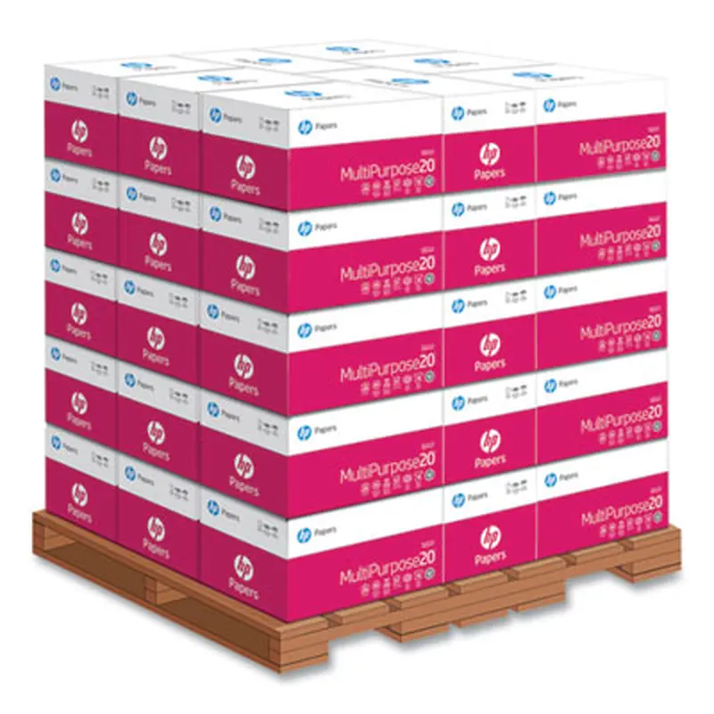 MultiPurpose20 Paper, 96 Bright, 20 lb Bond Weight, 8.5 x 11, White, 500 Sheets/Ream, 10 Reams/Carton, 40 Cartons/Pallet - Copy Paper | HP Papers