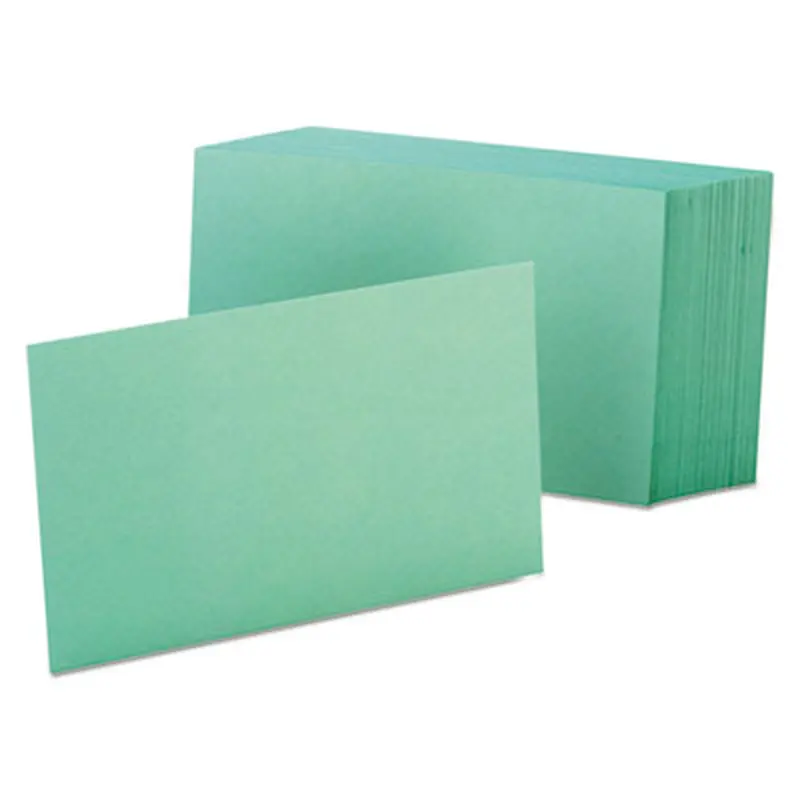 Unruled Index Cards, 4 x 6, Green, 100/Pack - Index Cards | Oxford