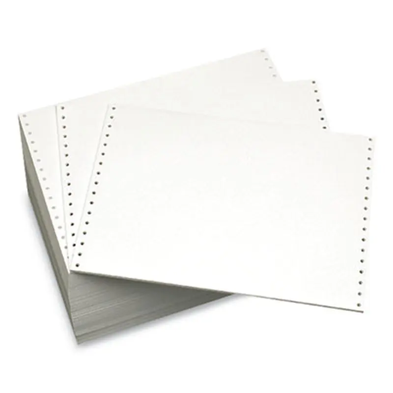 Continuous Feed Computer Paper, 1-Part, 18 lb Bond Weight, 8.5 x 12, White, 4,000/Carton - Computer Printout Paper | Domtar