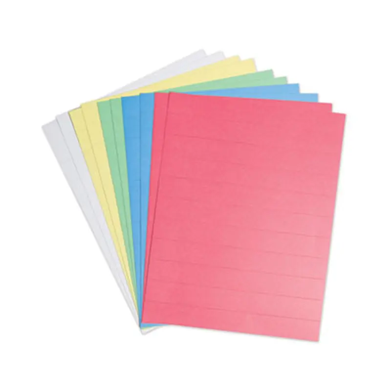 Data Card Replacement Sheet, 8.5 x 11 Sheets, Perforated at 1", Assorted, 10/Pack - Magnetic Card Holder Refills | U Brands
