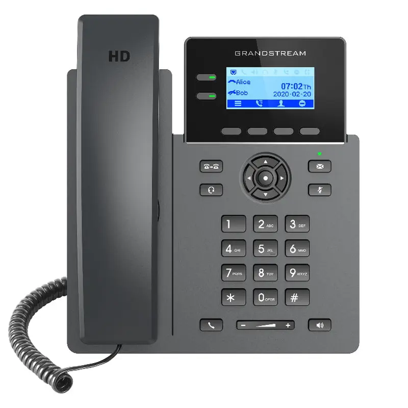 *LS Grandstream GRP2602P Carrier Grade 2 Line IP Phone, 4 SIP Accounts, 132x48 Backlit Screen, HD Audio, Powerable Via POE, 5 way Conference,  1Yr Wty