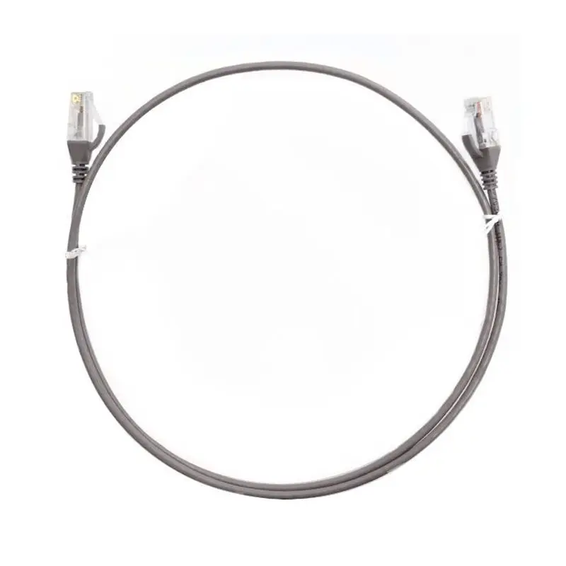8ware CAT6 Ultra Thin Slim Cable 0.25m / 25cm - Grey Color Premium RJ45 Ethernet Network LAN UTP Patch Cord 26AWG for Data