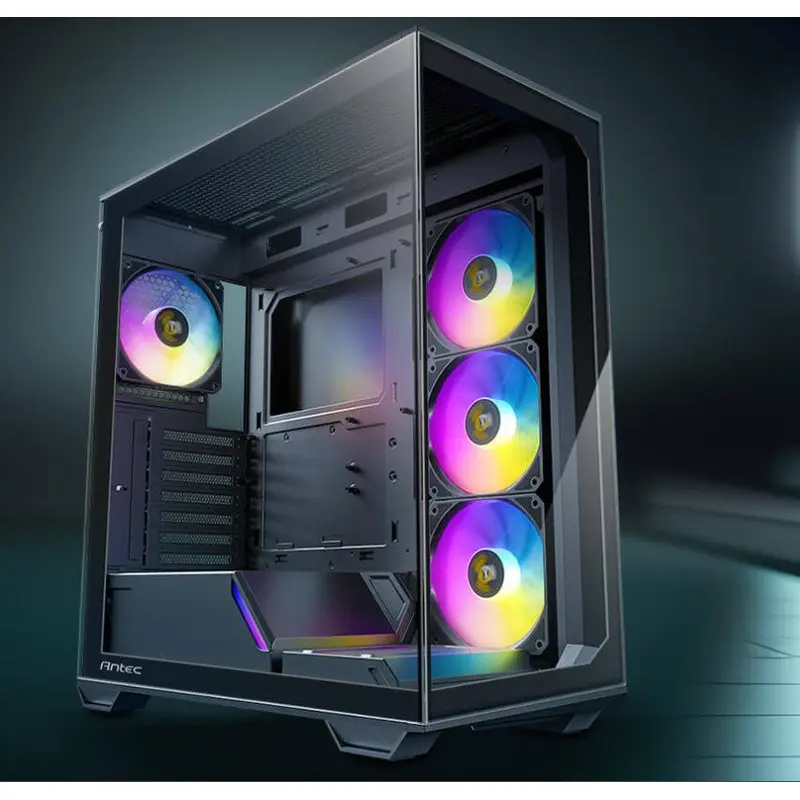 Antec C3 ARGB Black ATX,  270 Degrees View, 4x ARGB PWM Fans control, USB-C, 36CM top, 24cm Front. Cable Management, GPU 41.5 CM. Ultra Gaming Case