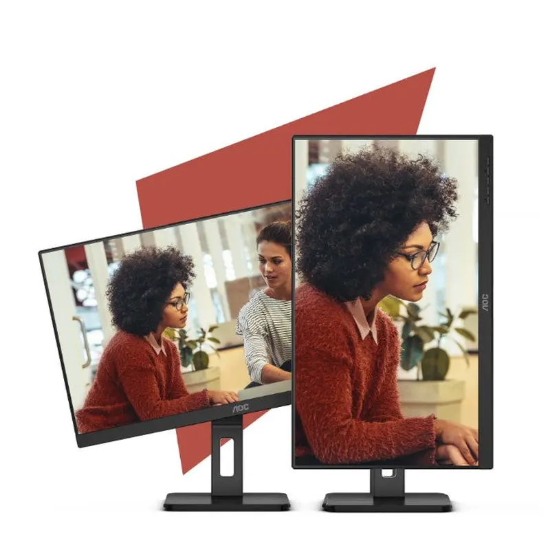 AOC 27' IPS, 4ms, FHD 1920  1080, Adaptive Sync, Border less, Height Adjustable Stand, VESA 100X100m, Speakers  HDMI, DP, VGA Office Monitor (LS