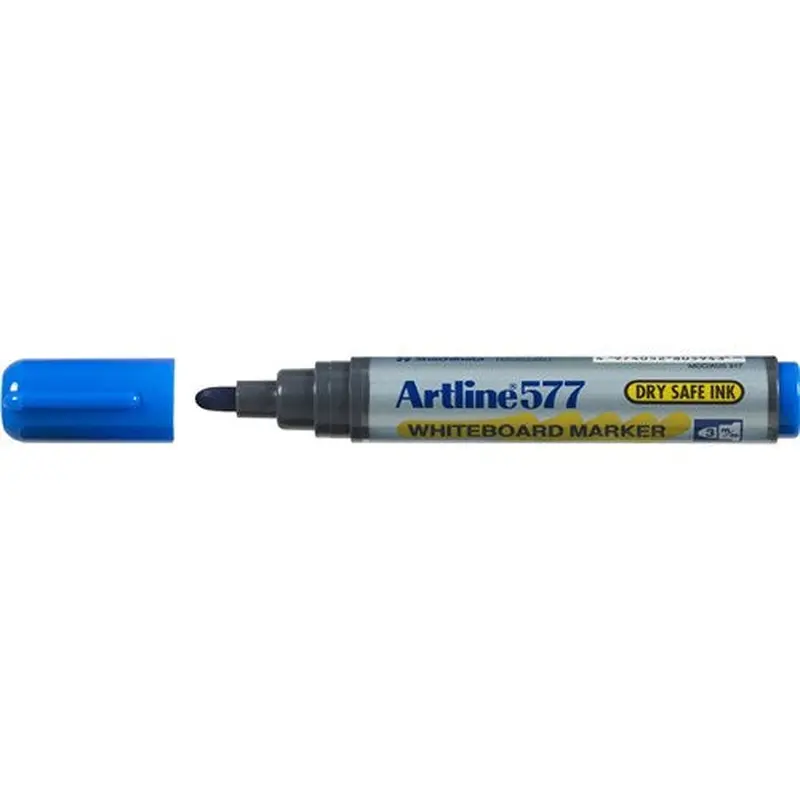 Artline 577 Whiteboard Marker Bullet 3mm Blue BOX12