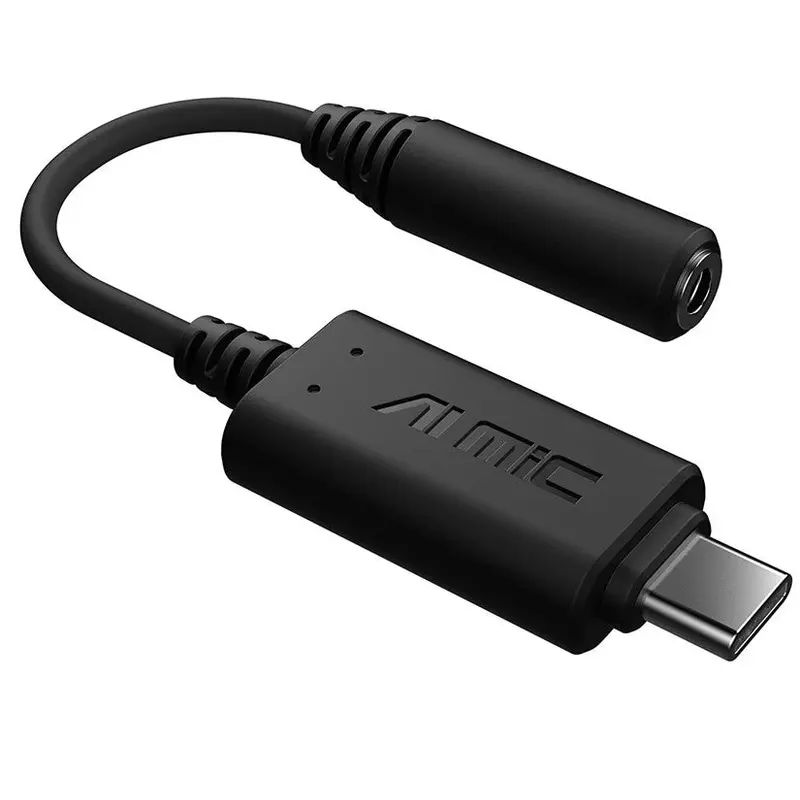 ASUS AI Noise-Cancelling Mic Adapter USB-C 3.0mm, Enhance Micro Performance, Compact, Portable, Gaming, VoIP, PC, MAC, Mobile, Nintendo Switch