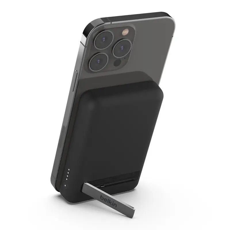 Belkin BoostCharge Magnetic Wireless Power Bank 5K   Stand - Black (BPD004btBK), Compact & Light Weight, Type-C Cable (1M) included, $2,500 CEW, 2YR