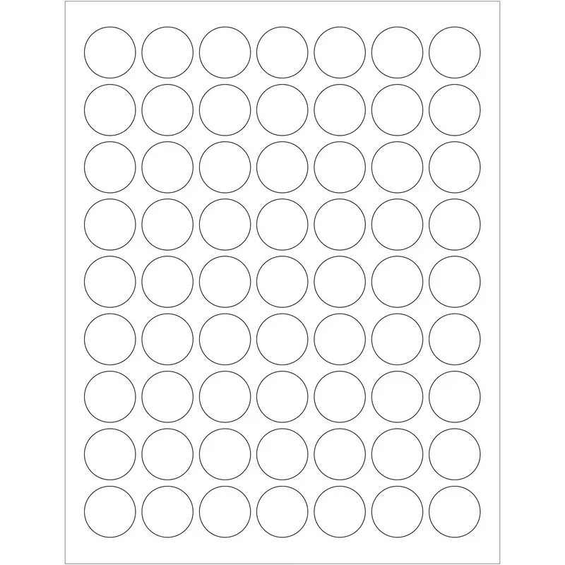 1" Glossy White Circle Laser Labels (LL300) Case Of 6300