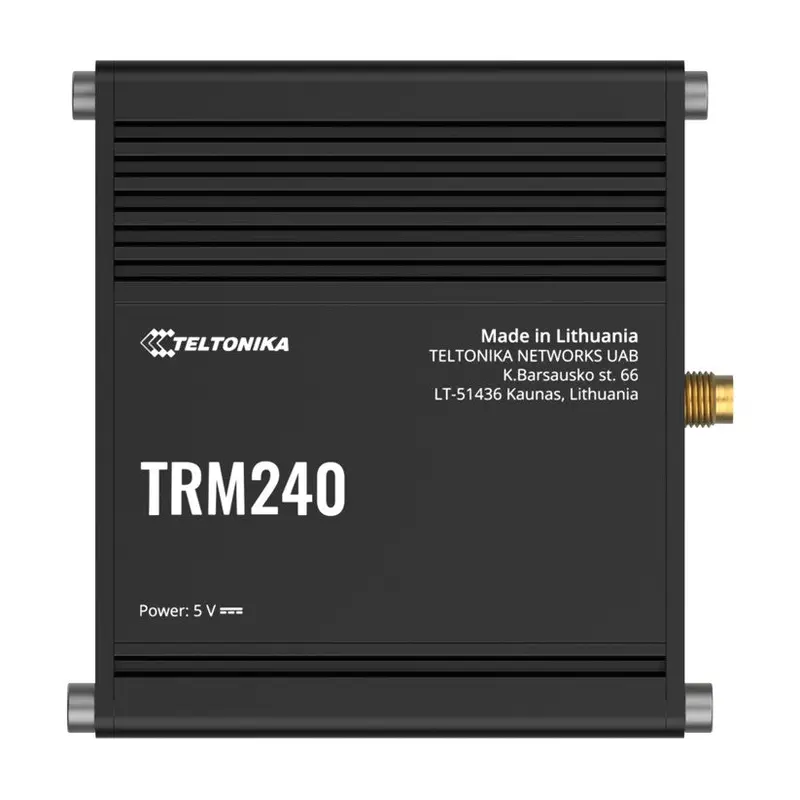 Teltonika TRM240 Industrial Cellular Modem, 4G/LTE (Cat 1), USB LTE Cat 1 Modem with a Rugged Housing and External Antenna Connector, PSU excluded