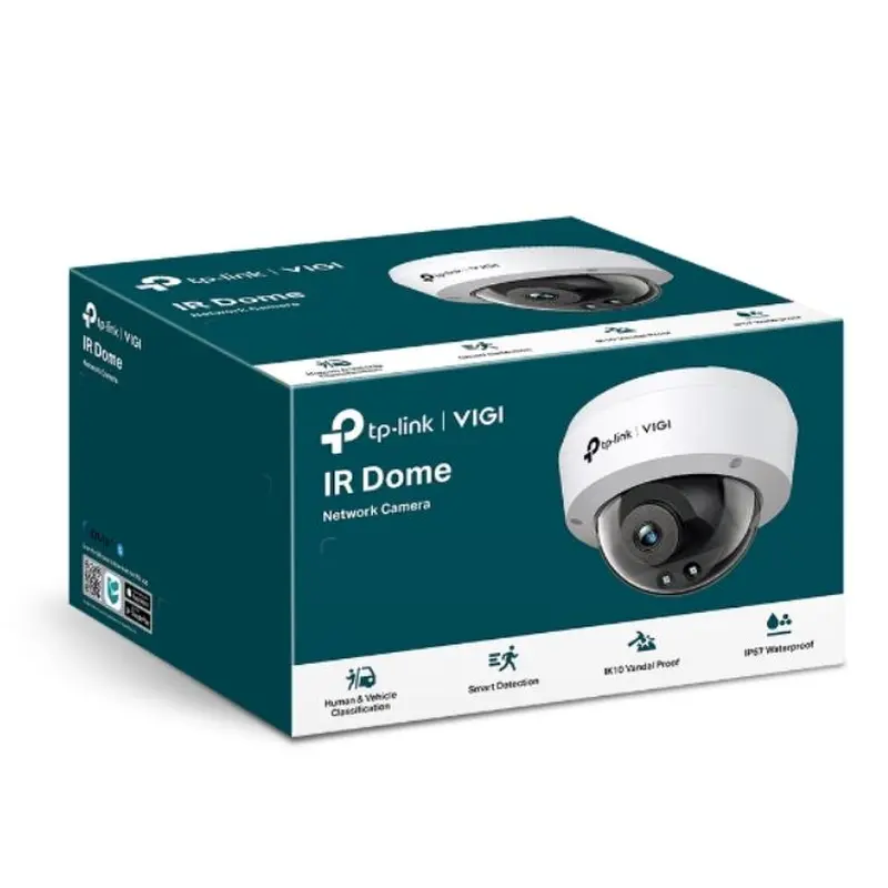 TP-Link VIGI 4MP C240I(4mm) IR Dome Network Camera, 4mm Lens, Smart Detection, 3YW