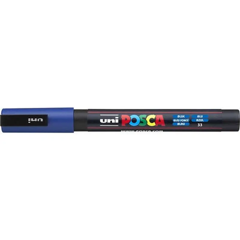 Uni Posca PC-3M Paint Marker Fine 1.3mm Bullet Tip Blue